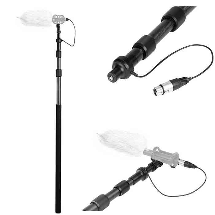 Boya BY-PB25 Carbon Fiber Boompole With Internal XLR Cable